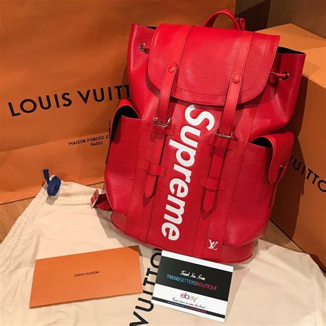 louis vuitton x supreme belt ebay|supreme x Louis Vuitton backpack.